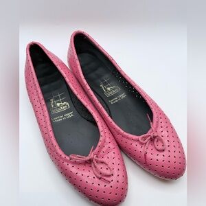 Pink Leather Flats, 9W, Made in USA, EUC 💖
